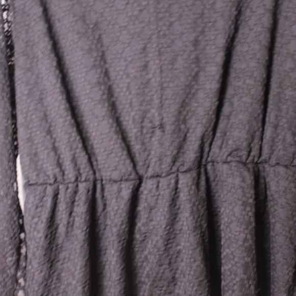 Lane Bryant Black lace overlay long sleeve peplum top. - Picture 8 of 9